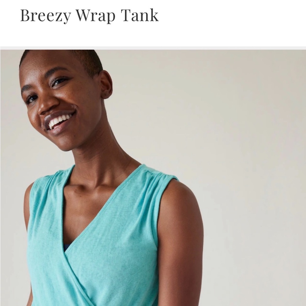 🩷 Athleta Breezy Wrap Muscle Tank.  Size XS.